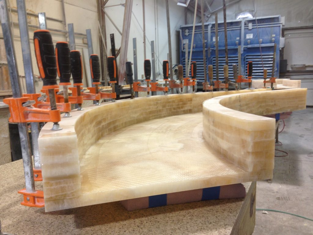 Behind The Scenes Of An Onyx Bar Top Homchick Stoneworks Inc